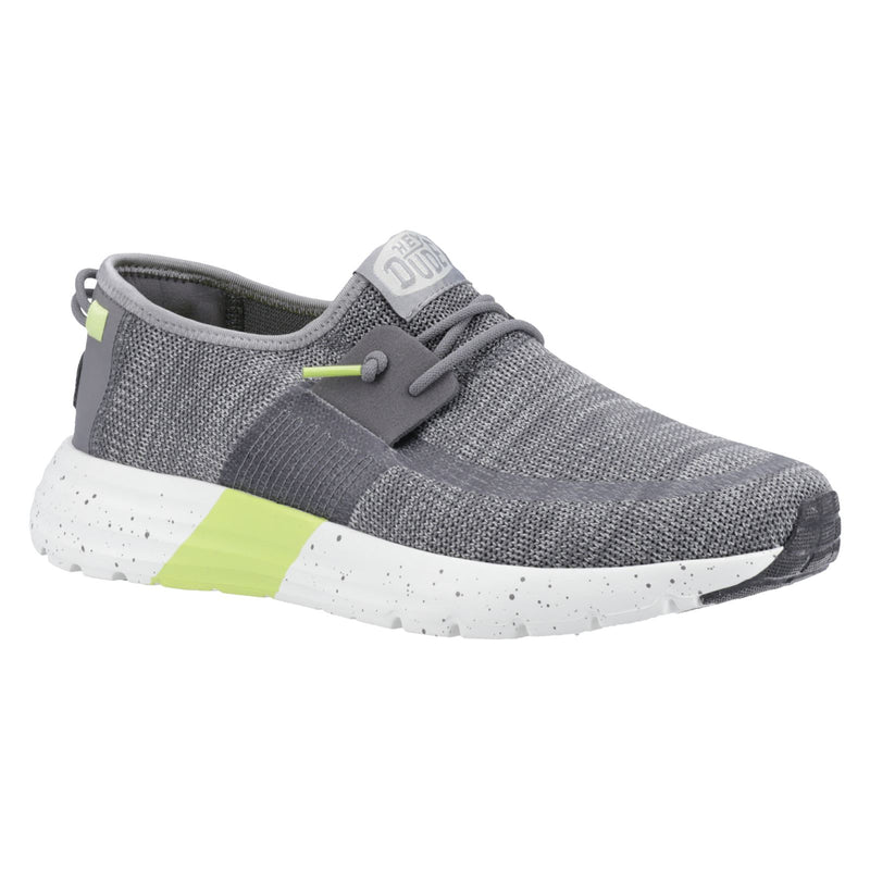 HEYDUDE Sirocco Sport Mode Nylon Men's Heather Grey/Charcoal Sneakers