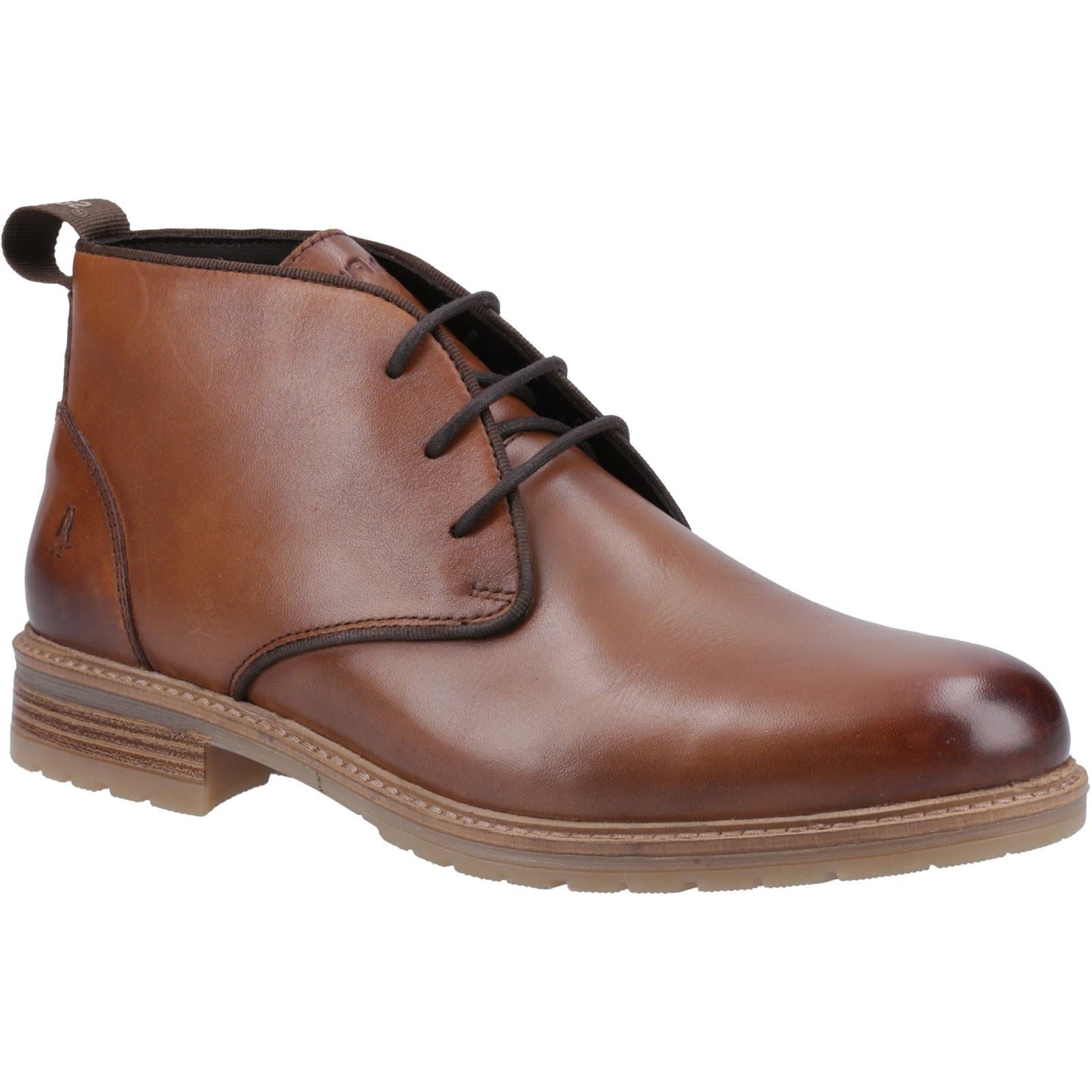 Hush Puppies Ricky Leather Men's Tan Ankle Boots