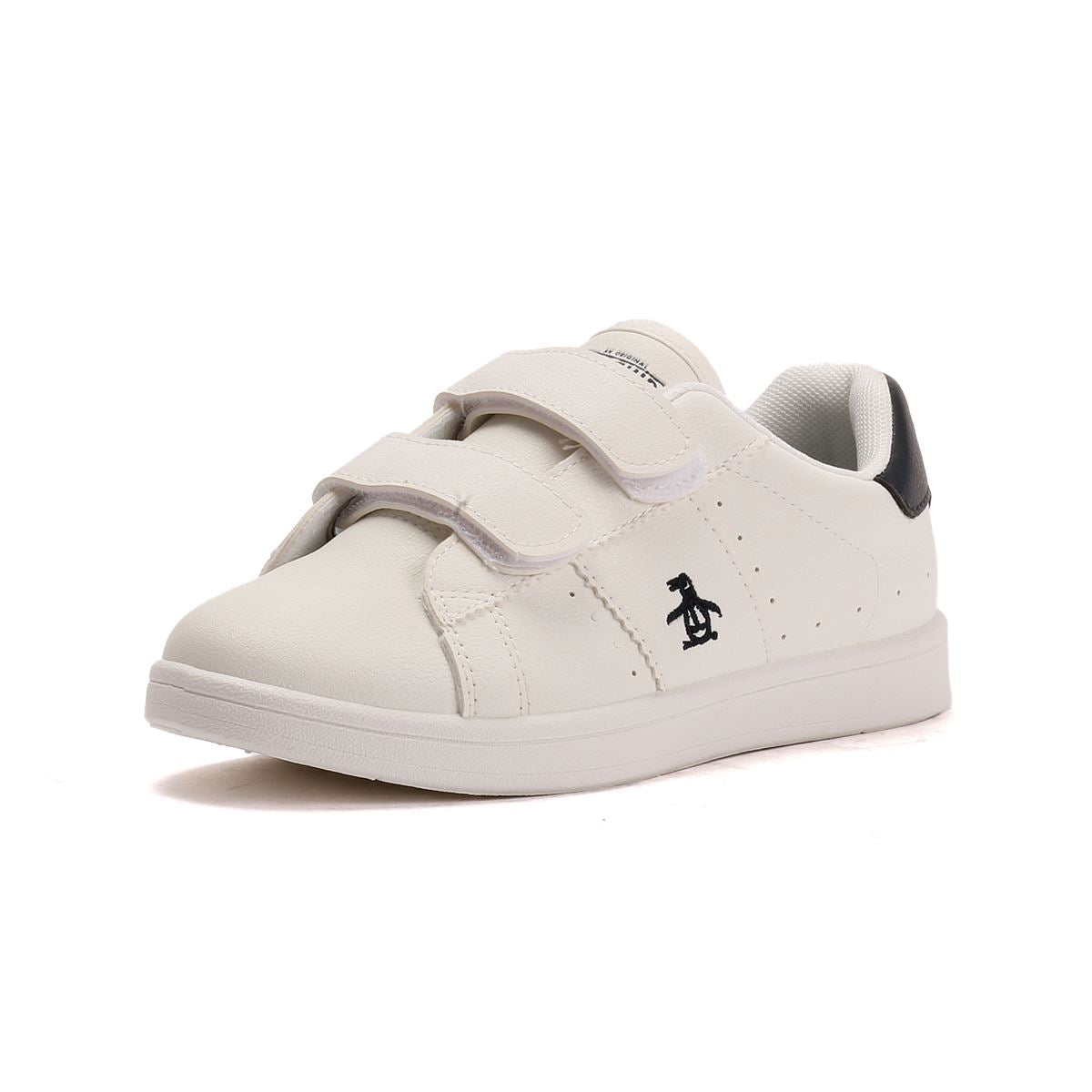 Penguin Junior Marble White/Navy Sneakers