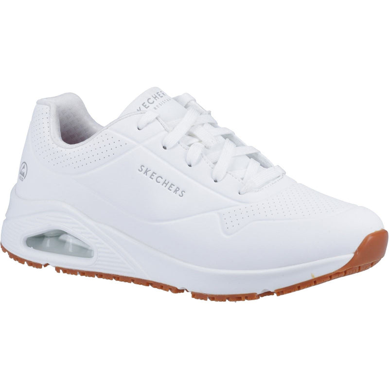 Skechers Workwear Work Relaxed Fit: Uno SR - Sutal Men's White Safety Sneakers