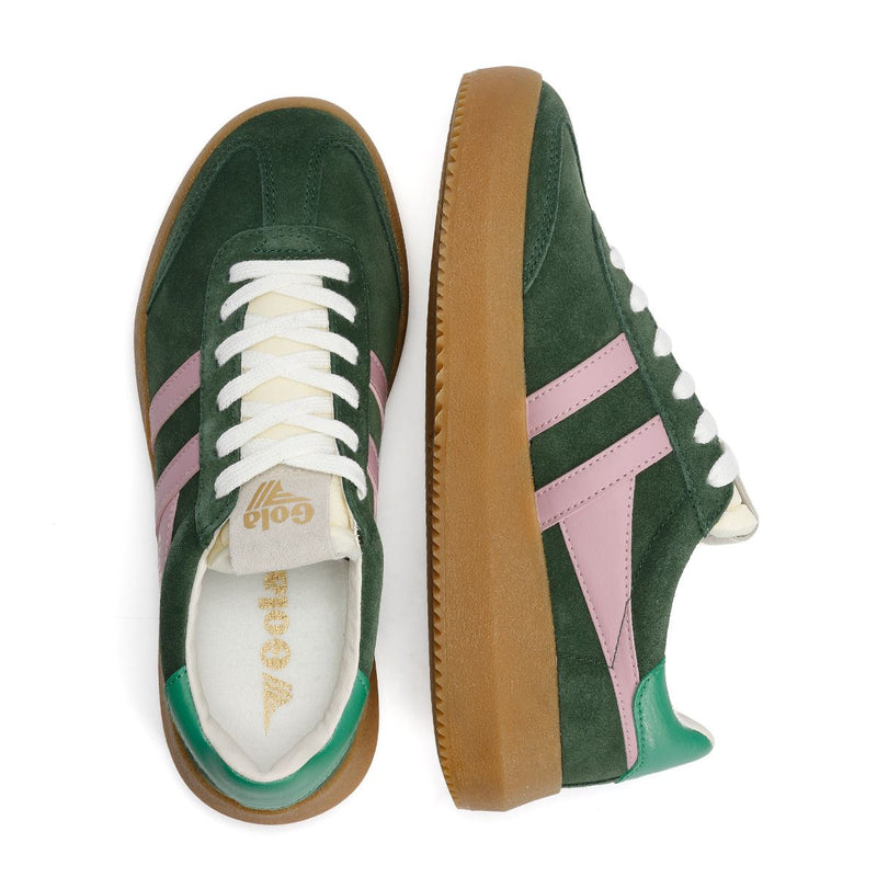Gola Athena Suede Women's Evergreen/Candy/Jade Sneakers