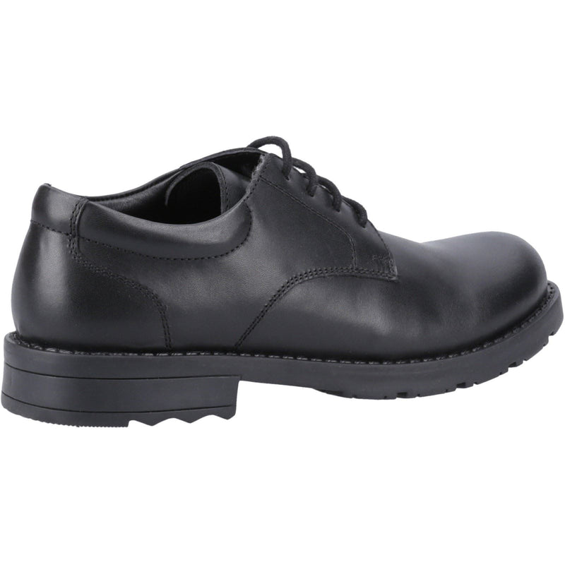 Hush Puppies Bruno Senior Leather Boys's Black Derby Shoes