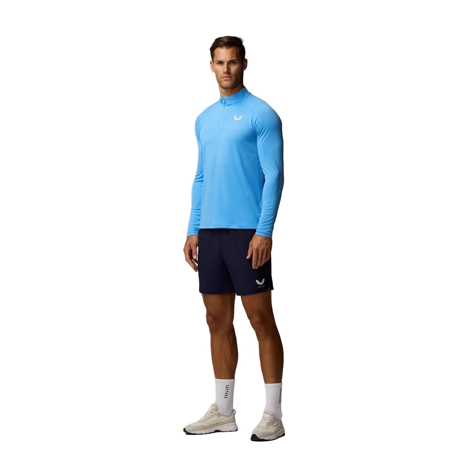 Castore Adapt Training 1/4 Zip Top Polyester Men's Blue Activewear T-Shirts