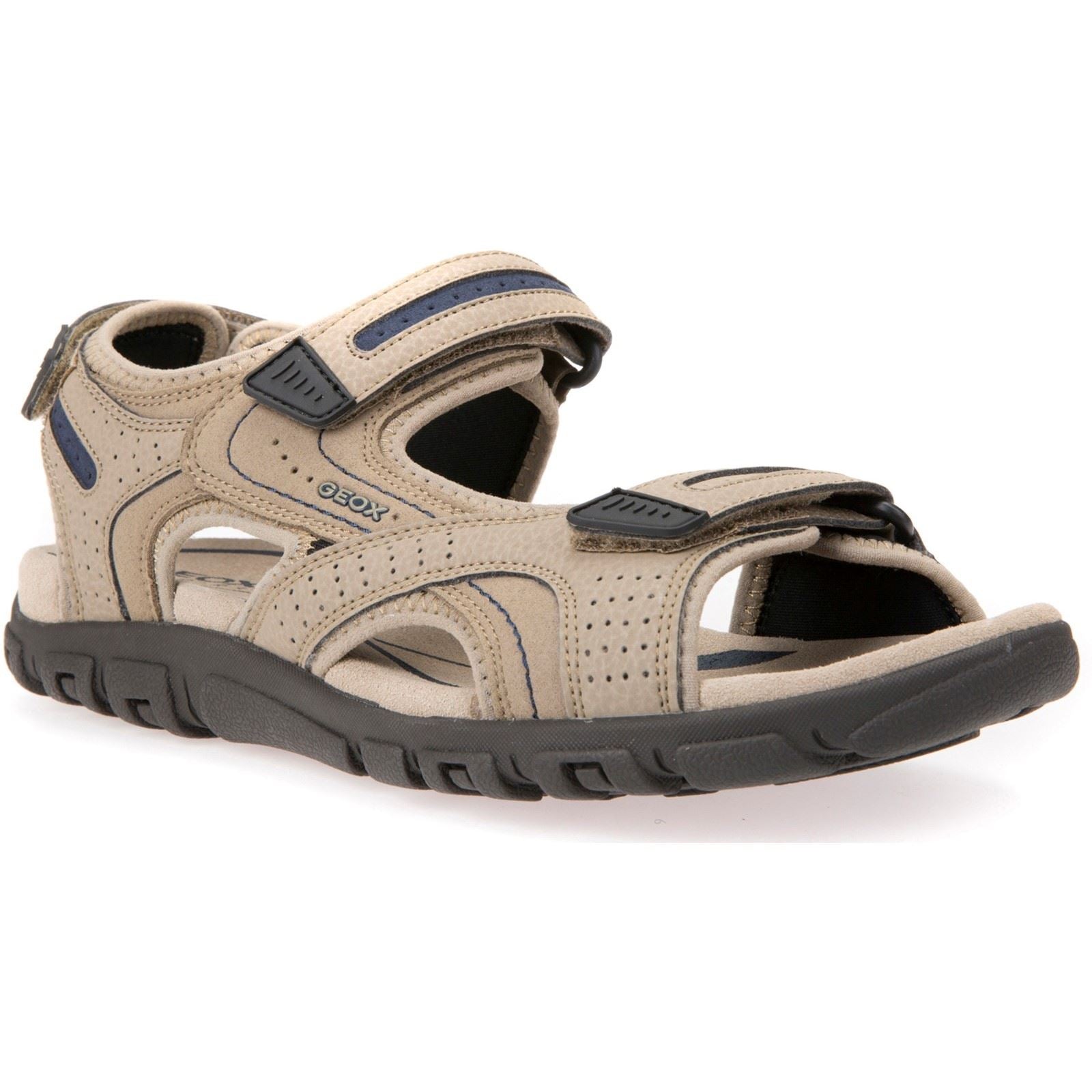 Geox UOMO SANDAL STRADA Men's Sand/Navy Flip Flops