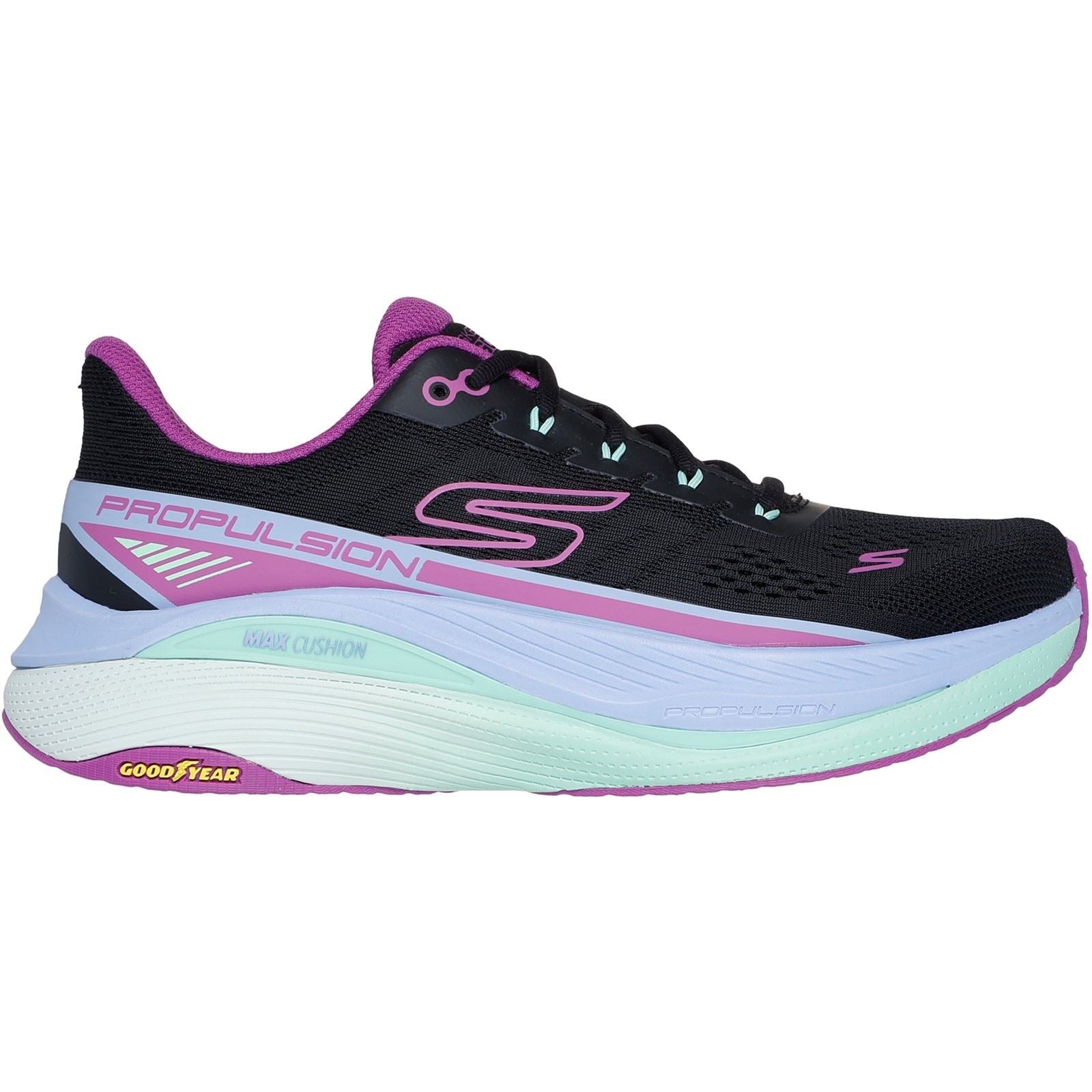 Skechers Performance Max Cushioning Propulsion Textile Women's Black/Purple Sneakers