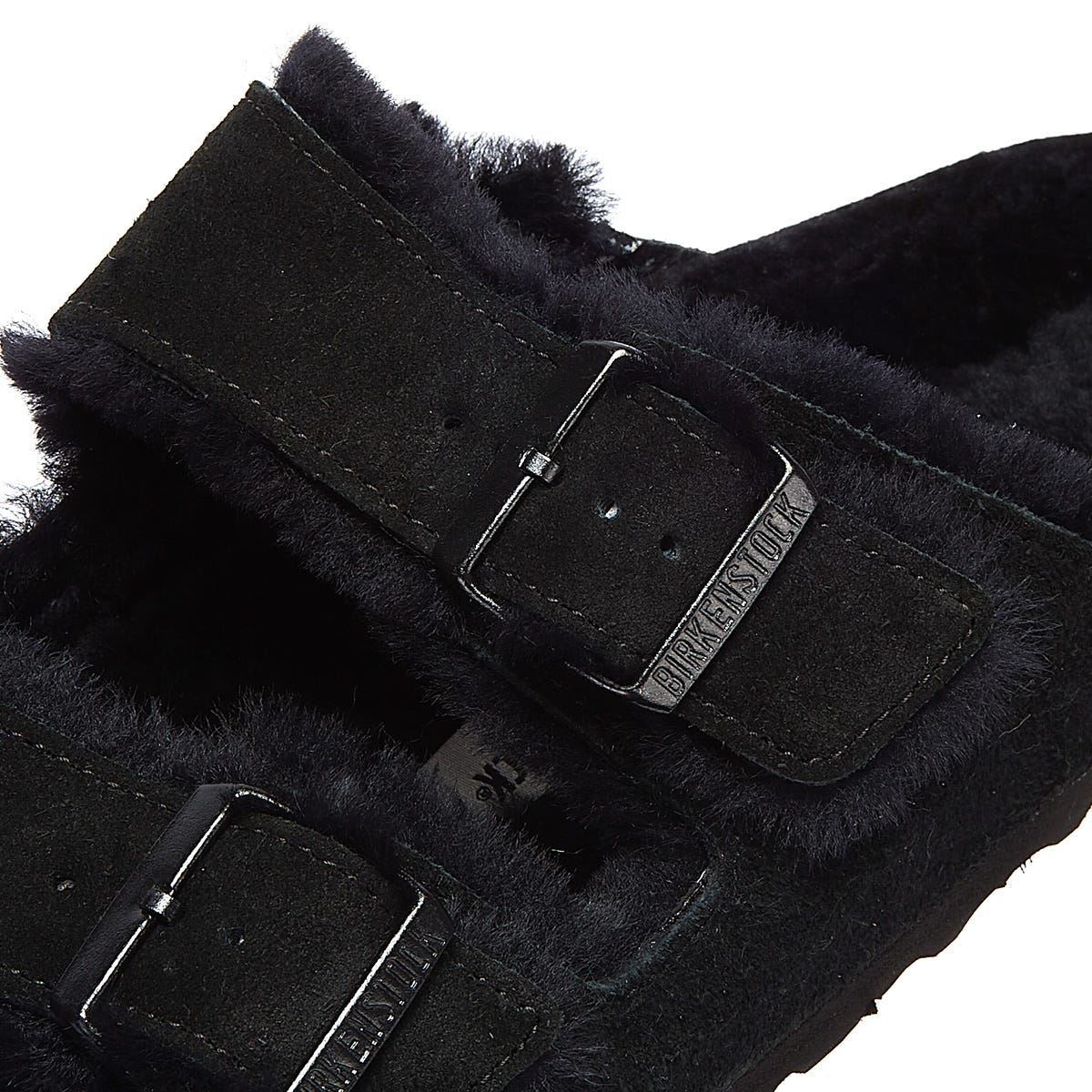 Birkenstock fur black hot sale