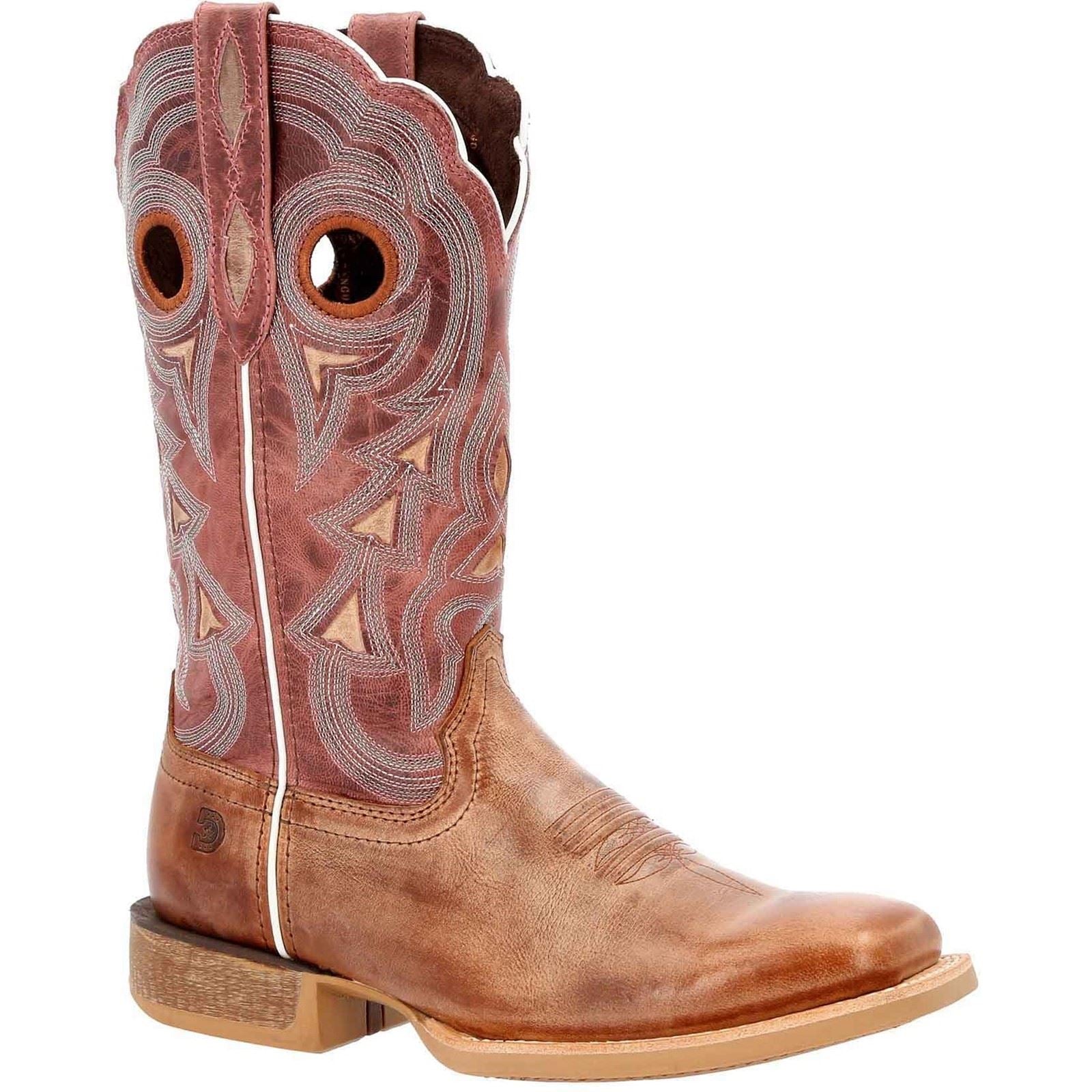 Durango Lady Rebel Pro Leather Women's Dusty Brown/Sky Blue Boots