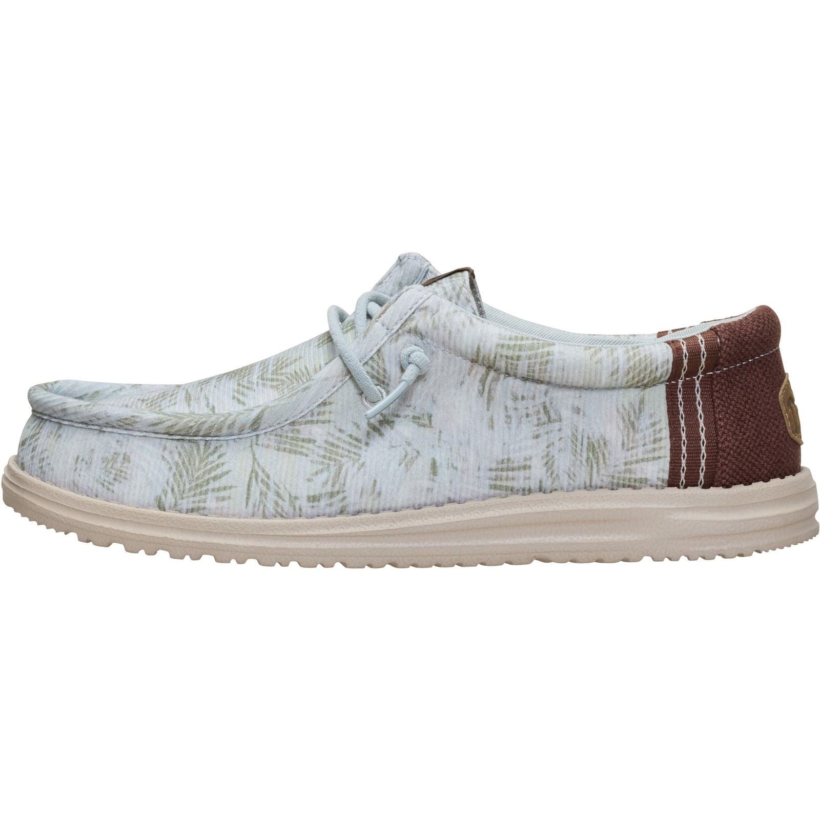 HEYDUDE Wally Washed Textile Men's Harbour Green/Multi Loafers