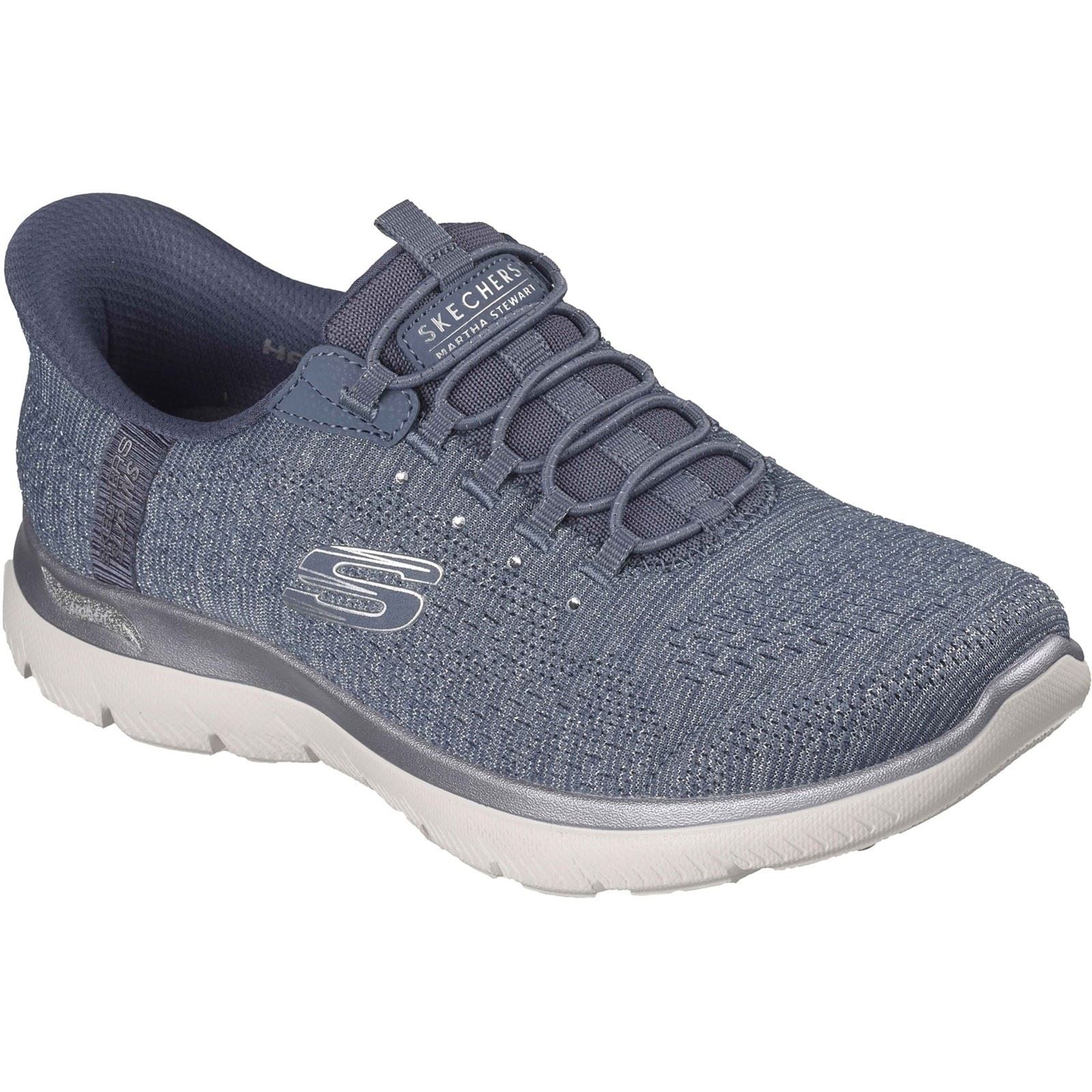 Skechers Arch Fit Summits - Soft Shimmer Textile Women's Slate Standard Sneakers