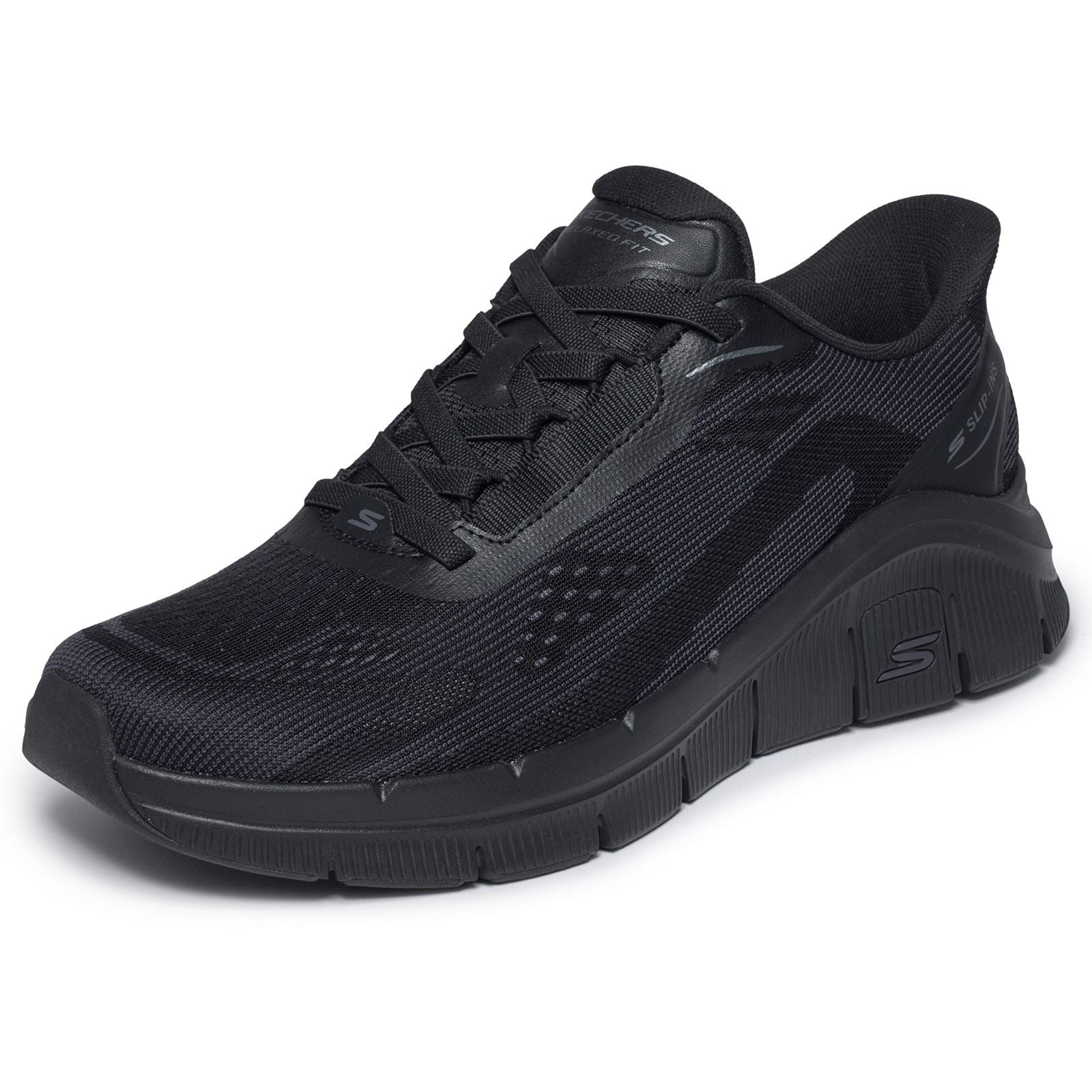 Skechers Relaxed Fit Flex Zayder Textile Men's Black Mesh/Synthetic Trainers