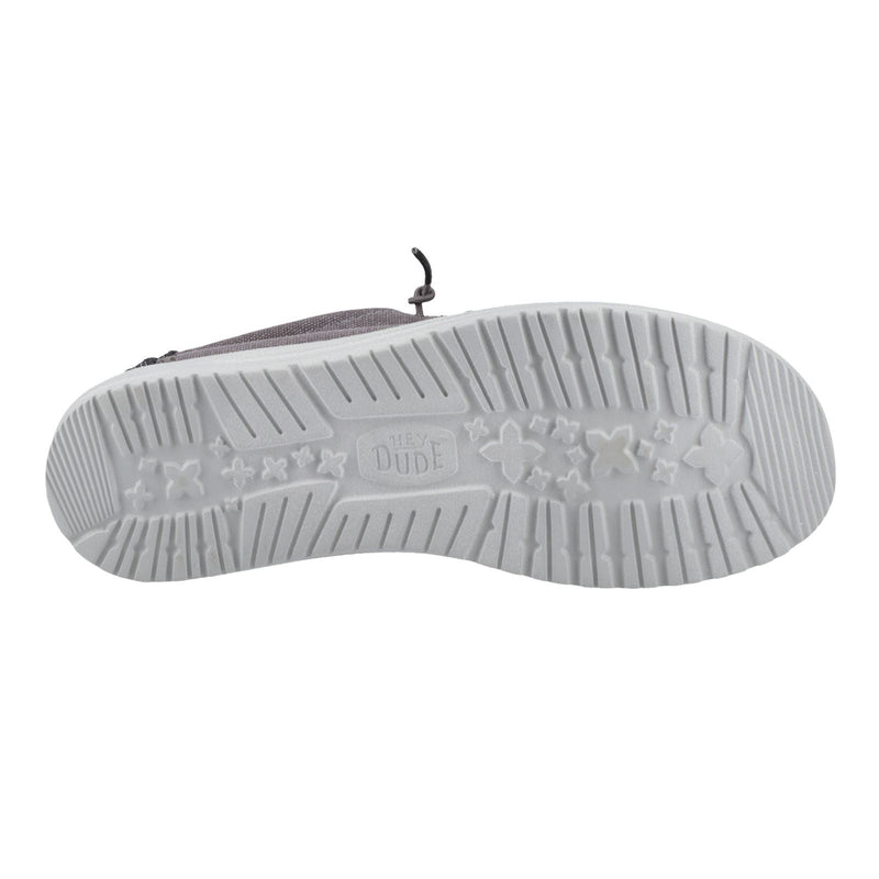 HEYDUDE Wally Workwear Synthetic Blend Men's Granite Grey/Black Moccasins Shoes