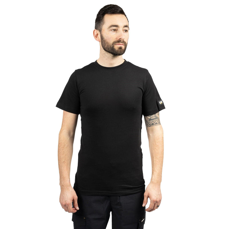 Caterpillar Essentials Short-sleeve Cotton Men's Black T-Shirt
