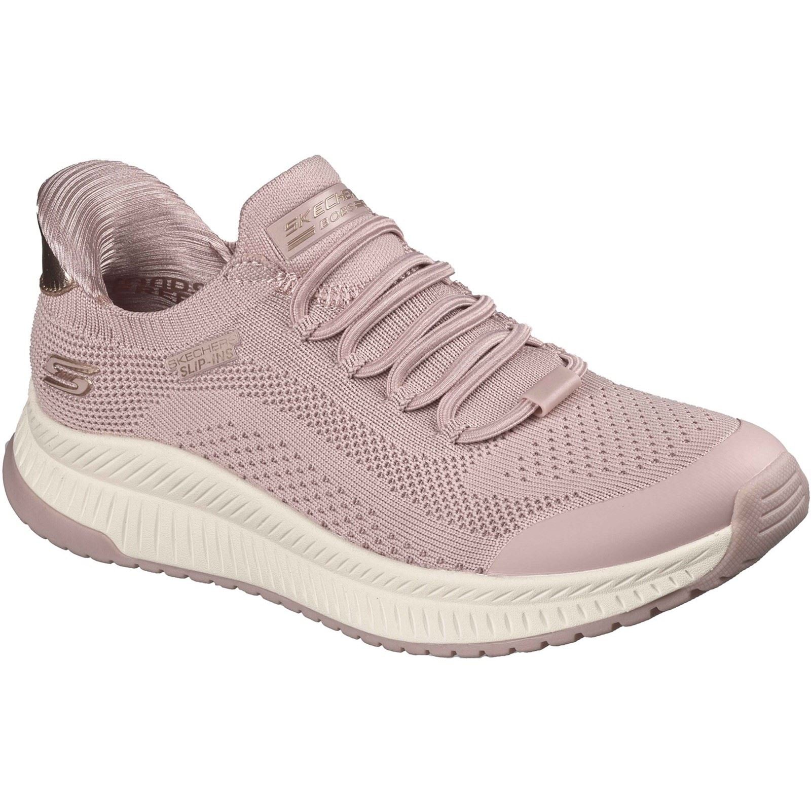 Skechers BOBS Sport Squad 4 Dire Step Polyester Women's Blush Sneakers
