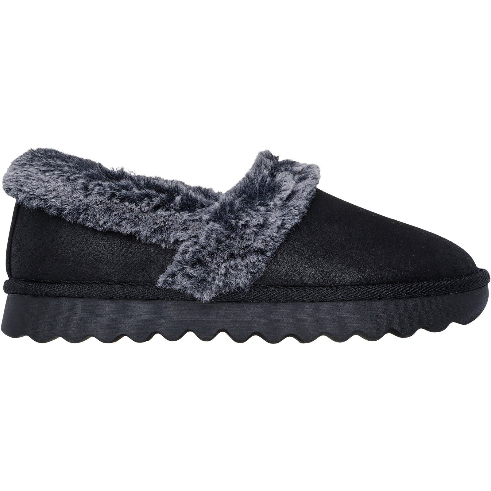 Skechers Cozy Up Synthetic Women's Black Slippers