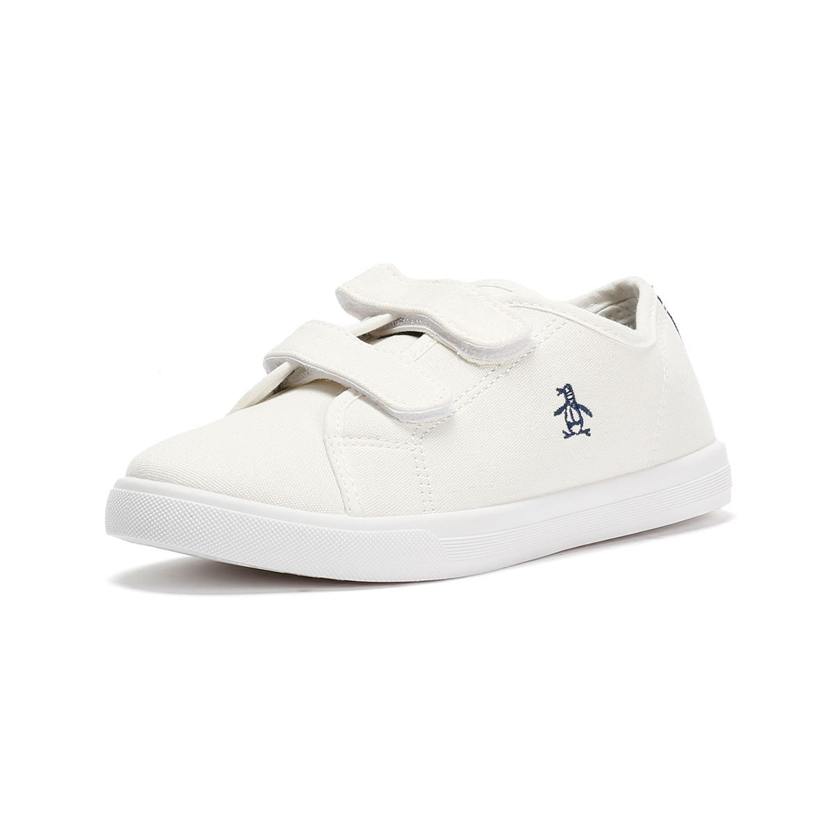Penguin Junior Sparton Velcro White/Navy Sneakers