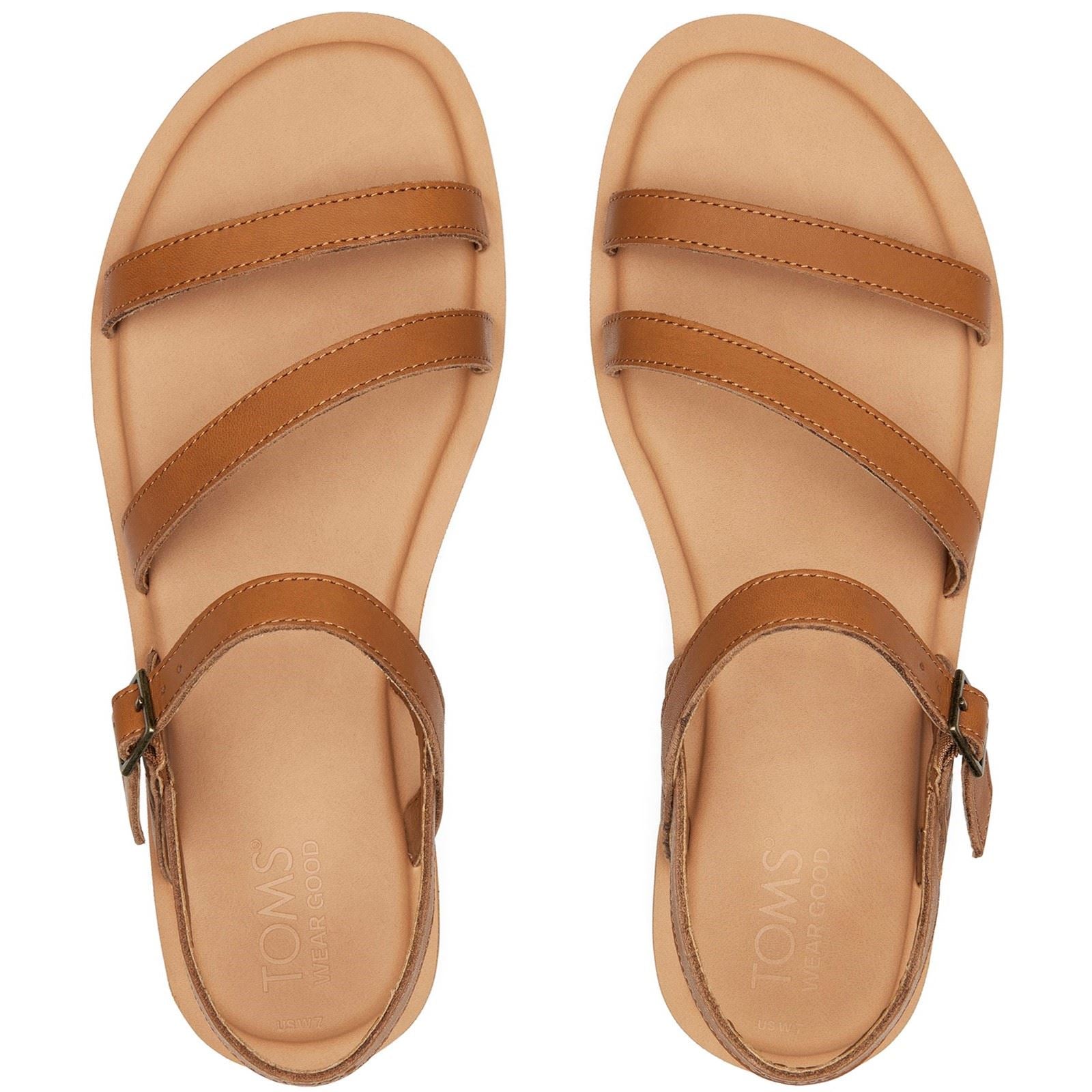 TOMS Kira Leather Women's Tan Sandals