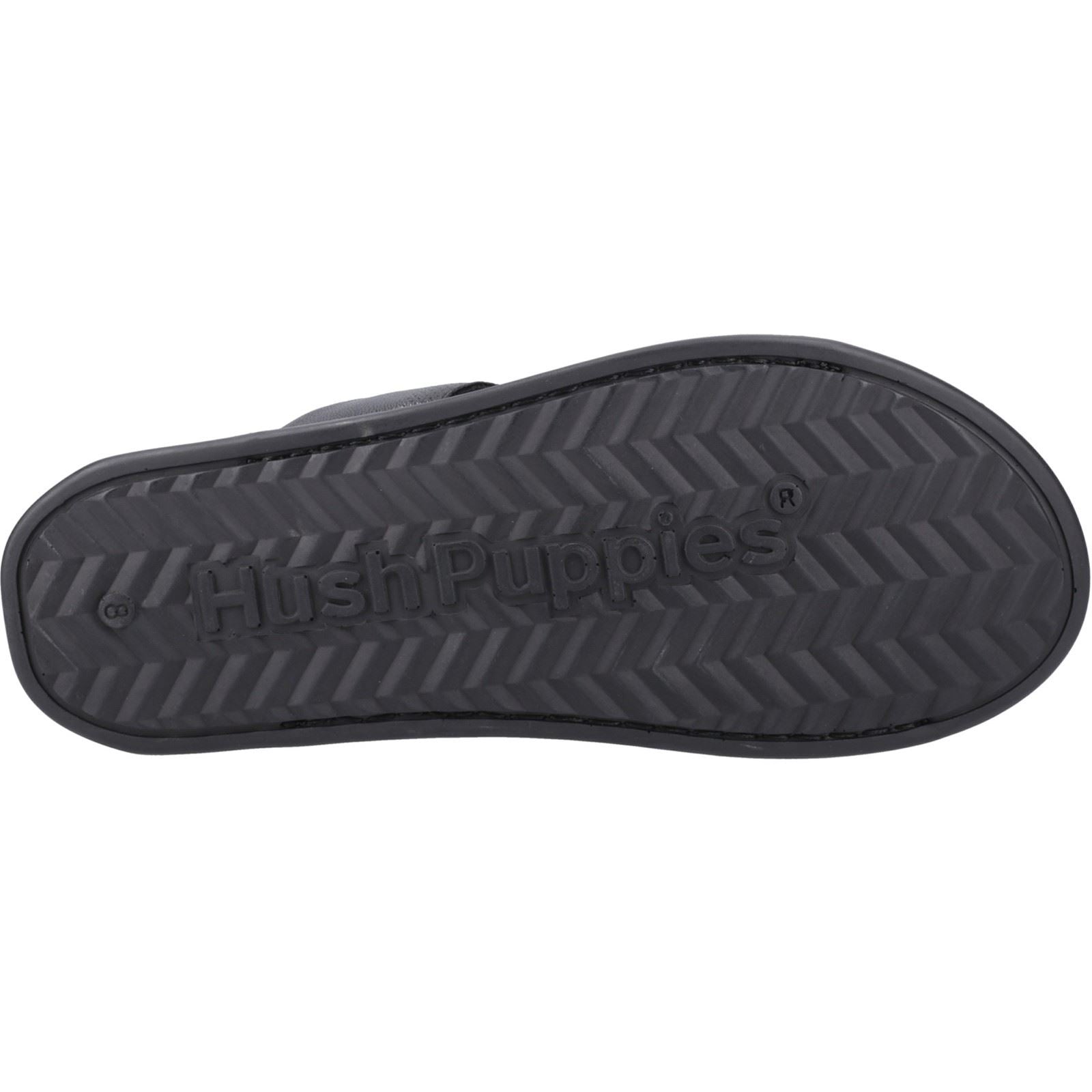 Hush Puppies Callum Slide Leather Men's Black Sandals