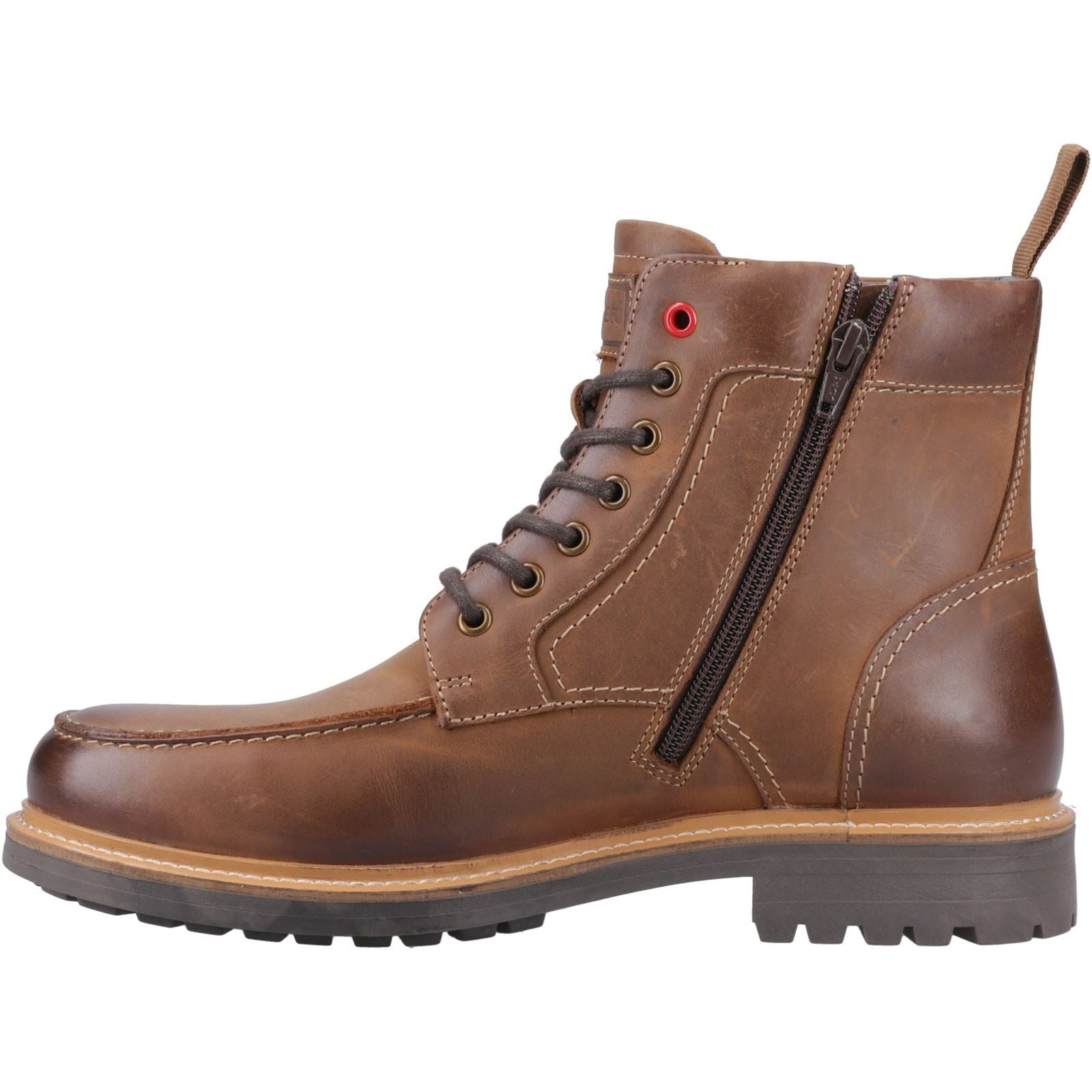 Hunter Shaws Ankle Boot Leather Men's Dark Tan Ankle Boots