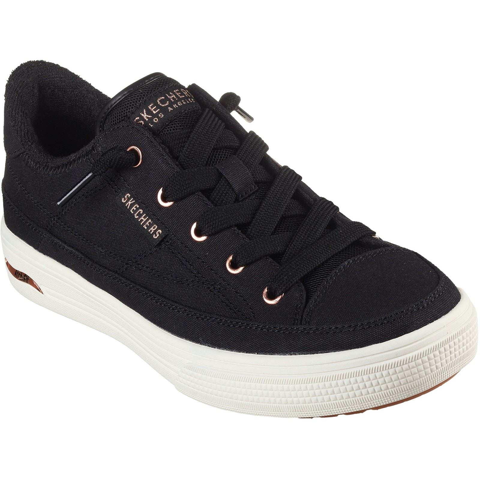 Skechers Arch Fit Arcade - Meet Ya There Textile Women's Black Sneakers