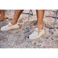 HEYDUDE Wally Coastline Canvas Men's Stone White Boat Shoes