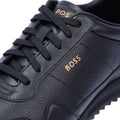 Boss Zayn Low Leather Men's Black/Gold Sneakers