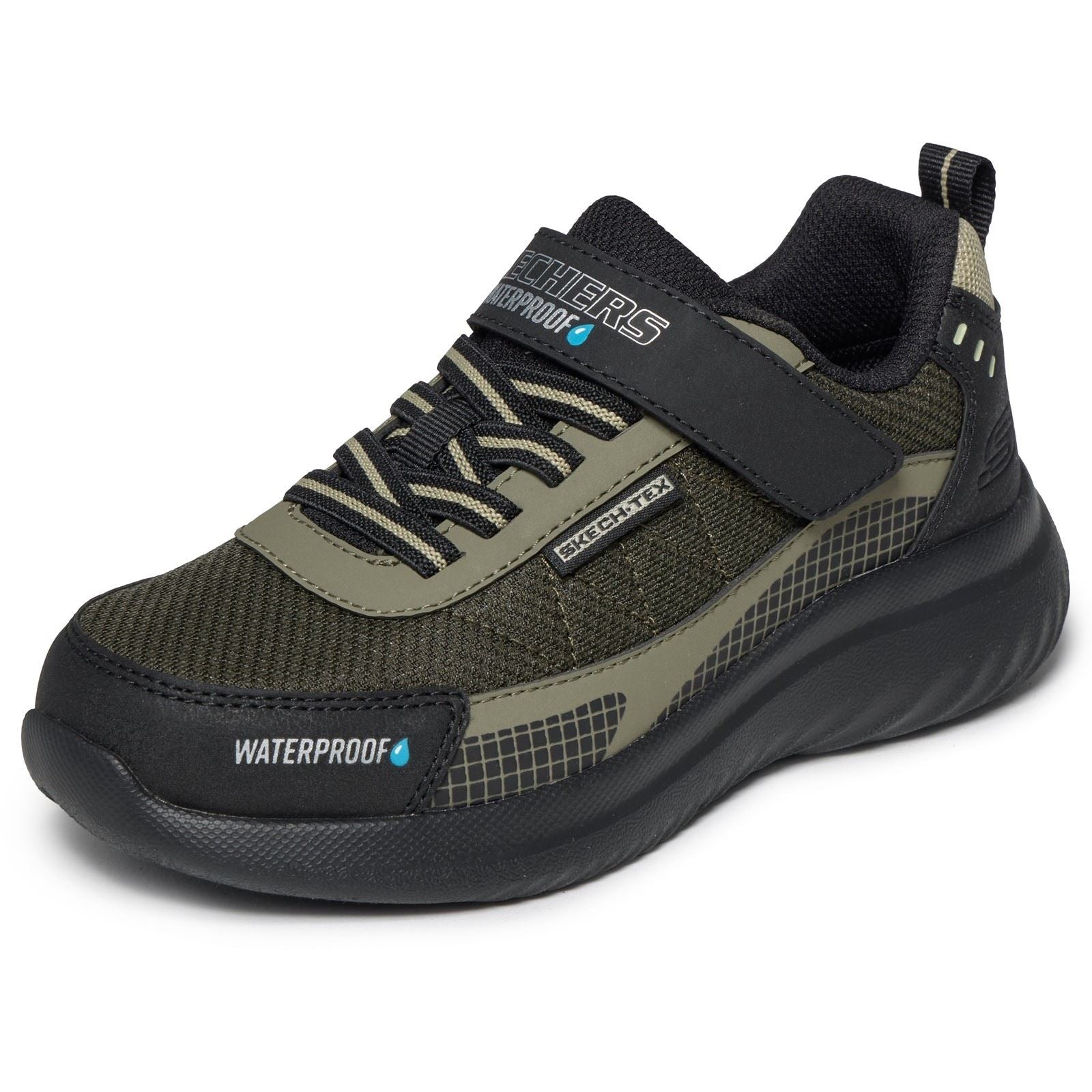 Skechers Bounder 2.0 Aqua Pace Boy's Black/Olive Trainers