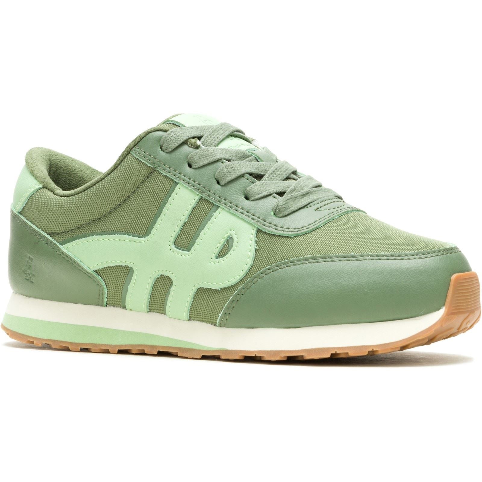 Hush Puppies Seventy8 Leather Women's Olive Sneakers