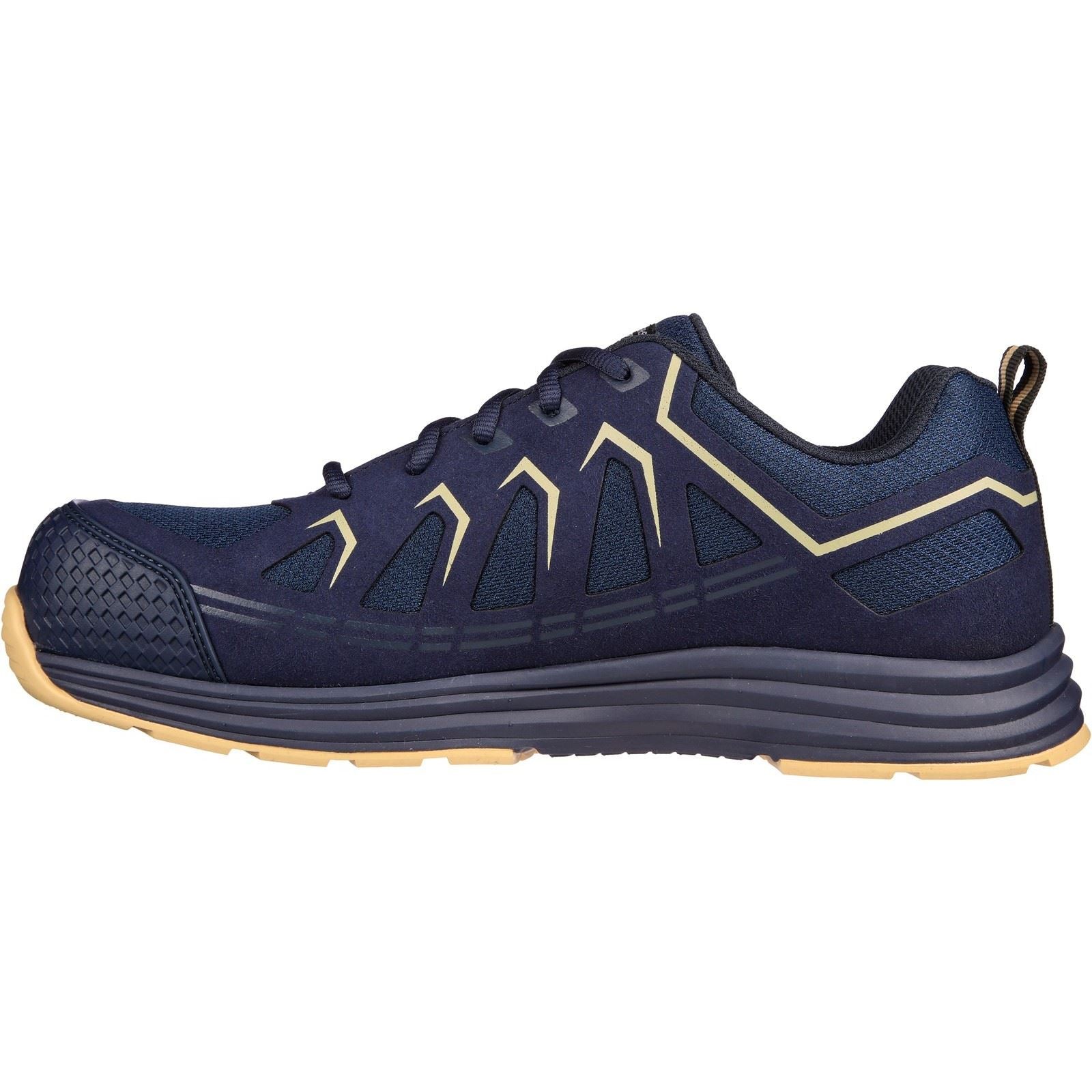 Skechers Workwear Malad II Textile Men's Navy/Tan Safety Sneakers