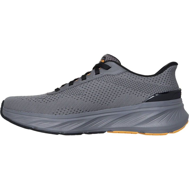 Skechers Edgeride Textile Men's Charcoal/Yellow Sneakers