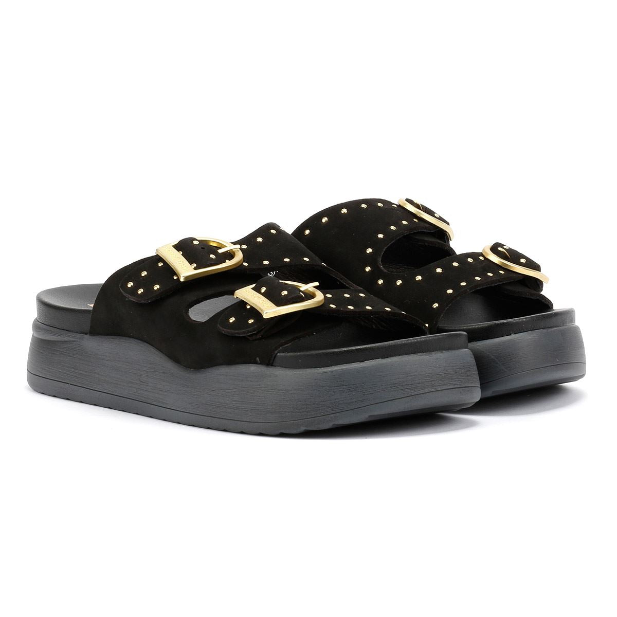 Desert Fleur Girasol Nubuck Women's Black Sandals