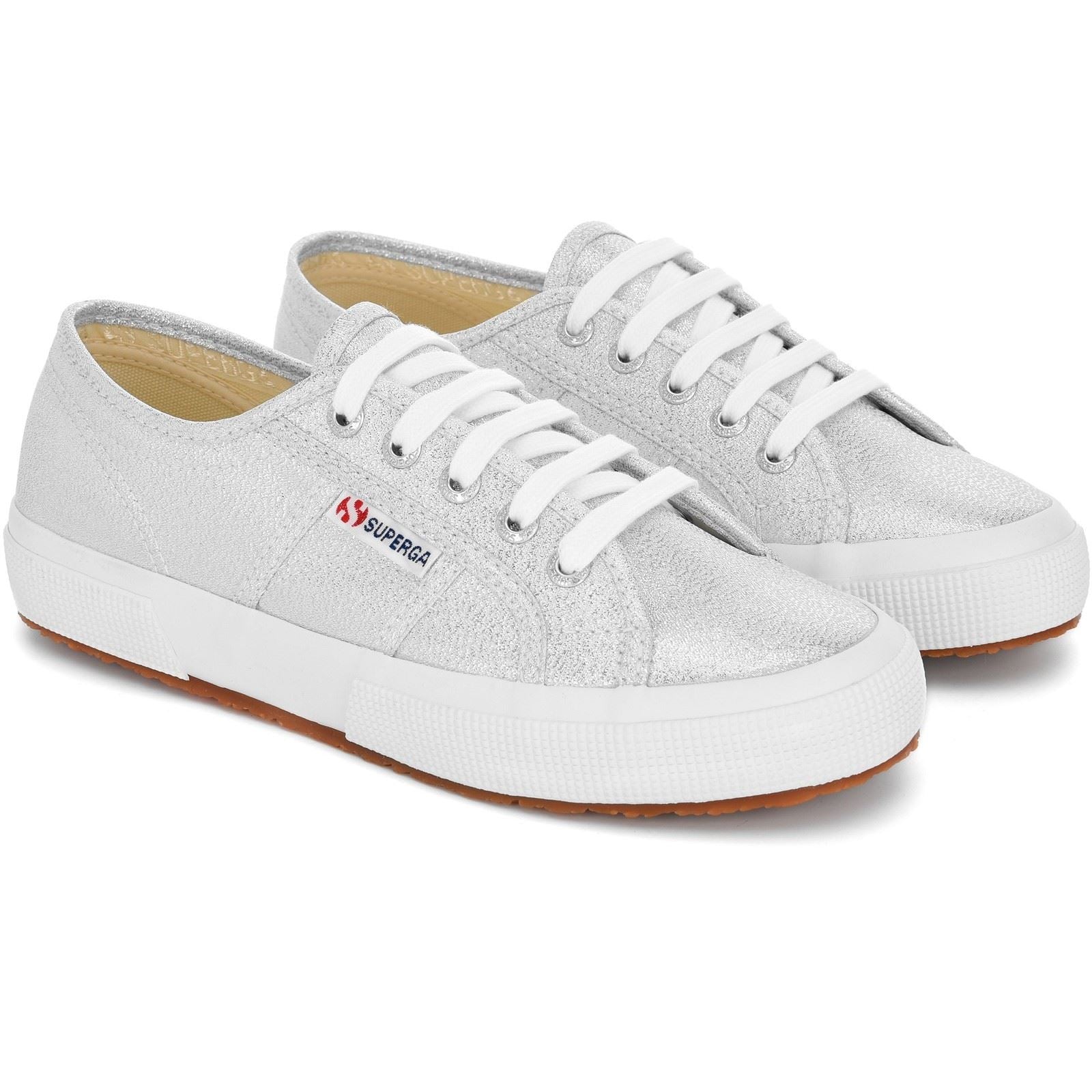 Superga 2750 Lamew Synthetic Women's Grey Silver Sneakers