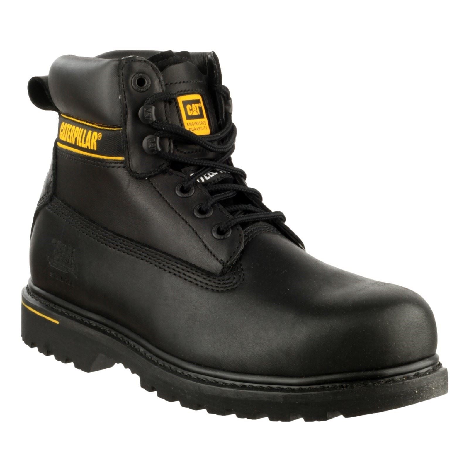 Caterpillar CAT Holton S3 Leather Black Safety Boots