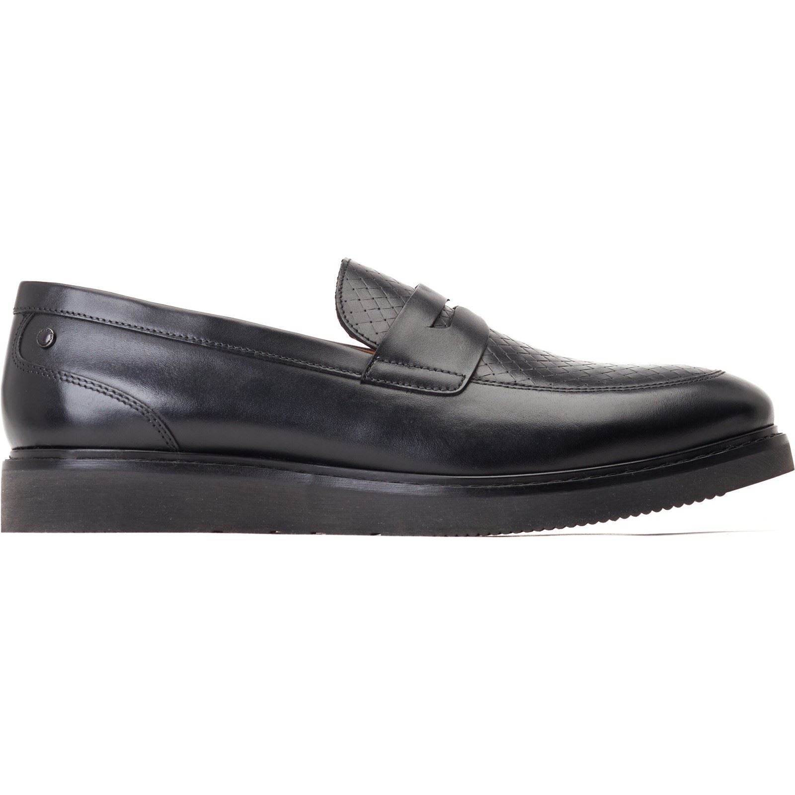 Base London Sid Leather Men's Black Loafers