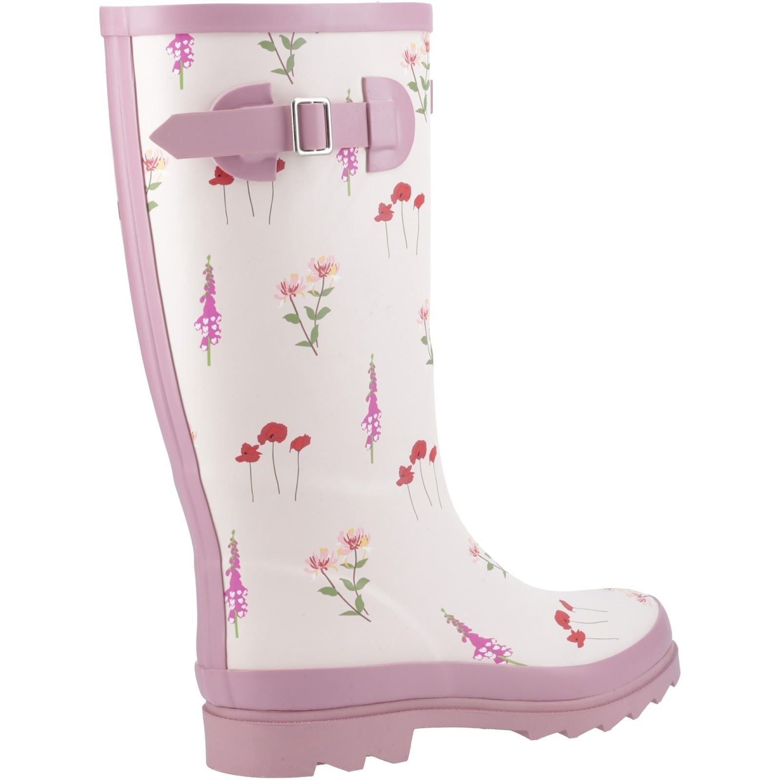 Cotswold Wildflower Tall Rubber Women's Pink Wellington Boots