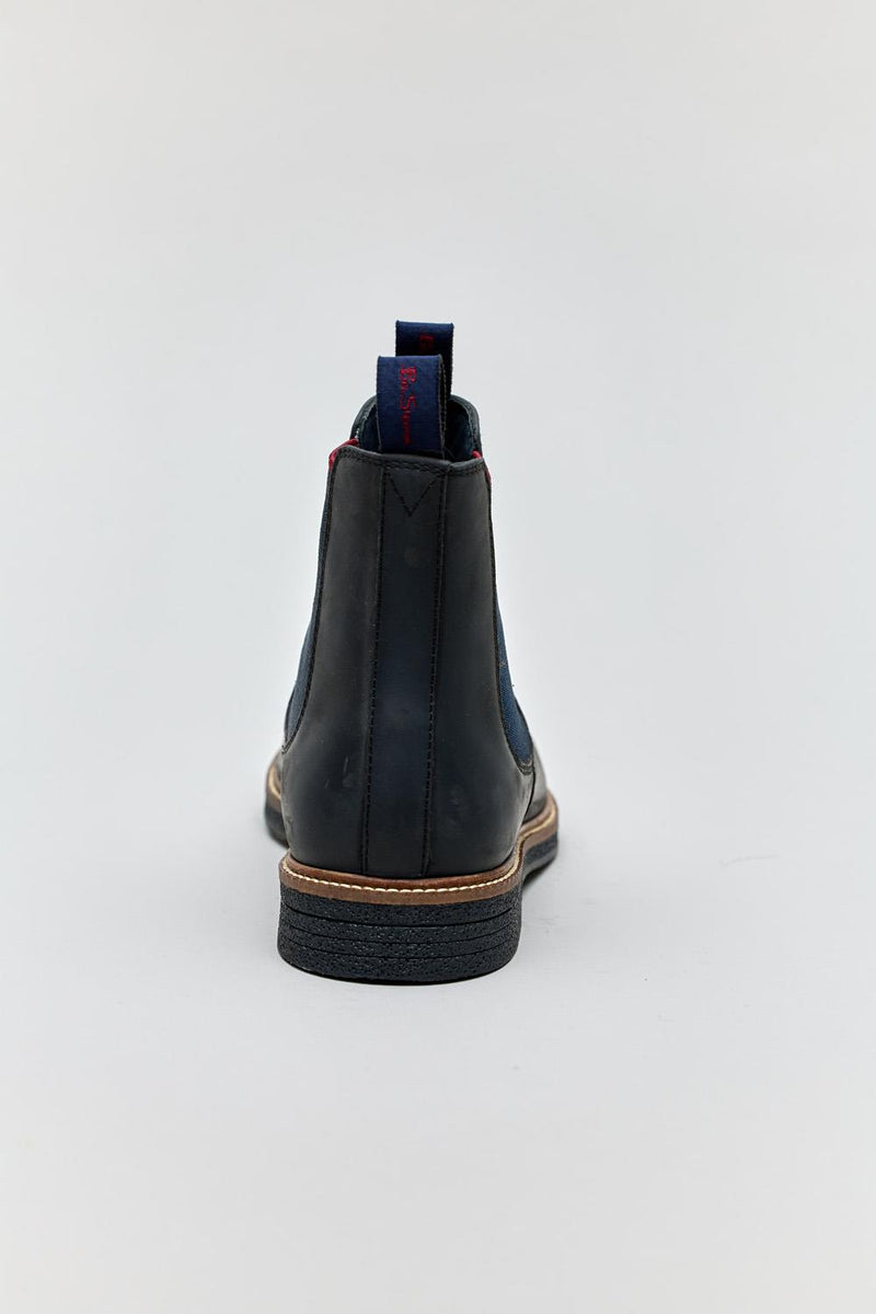 Ben Sherman Walker Chelsea Leather Men's Black Boots
