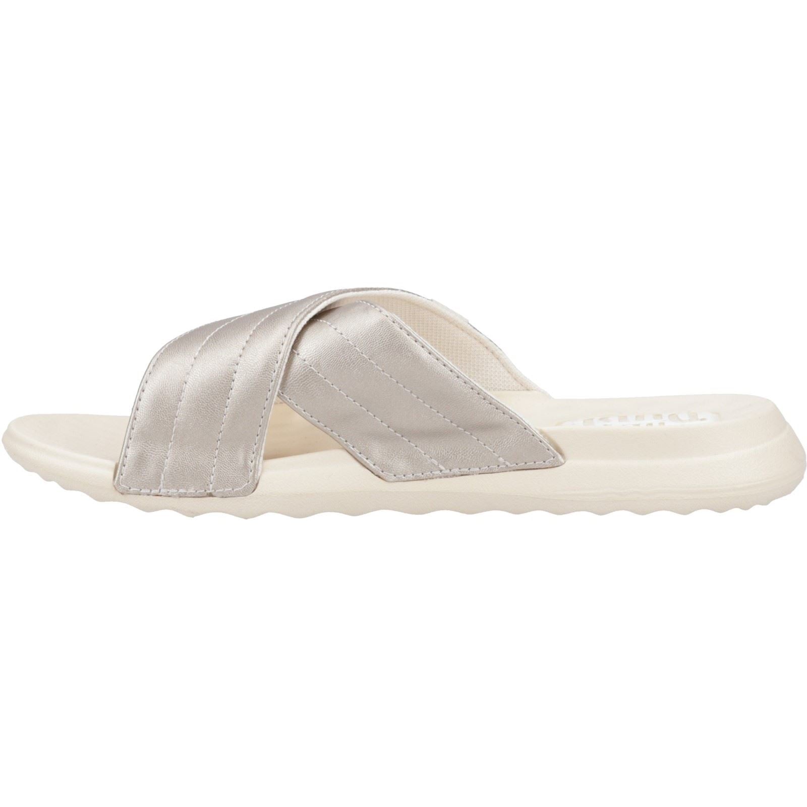 HEYDUDE Christi Slide Distressed Synthetic Women's Metallic Sandals