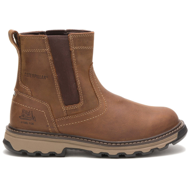 Caterpillar Pelton Leather Dark Beige Safety Boots