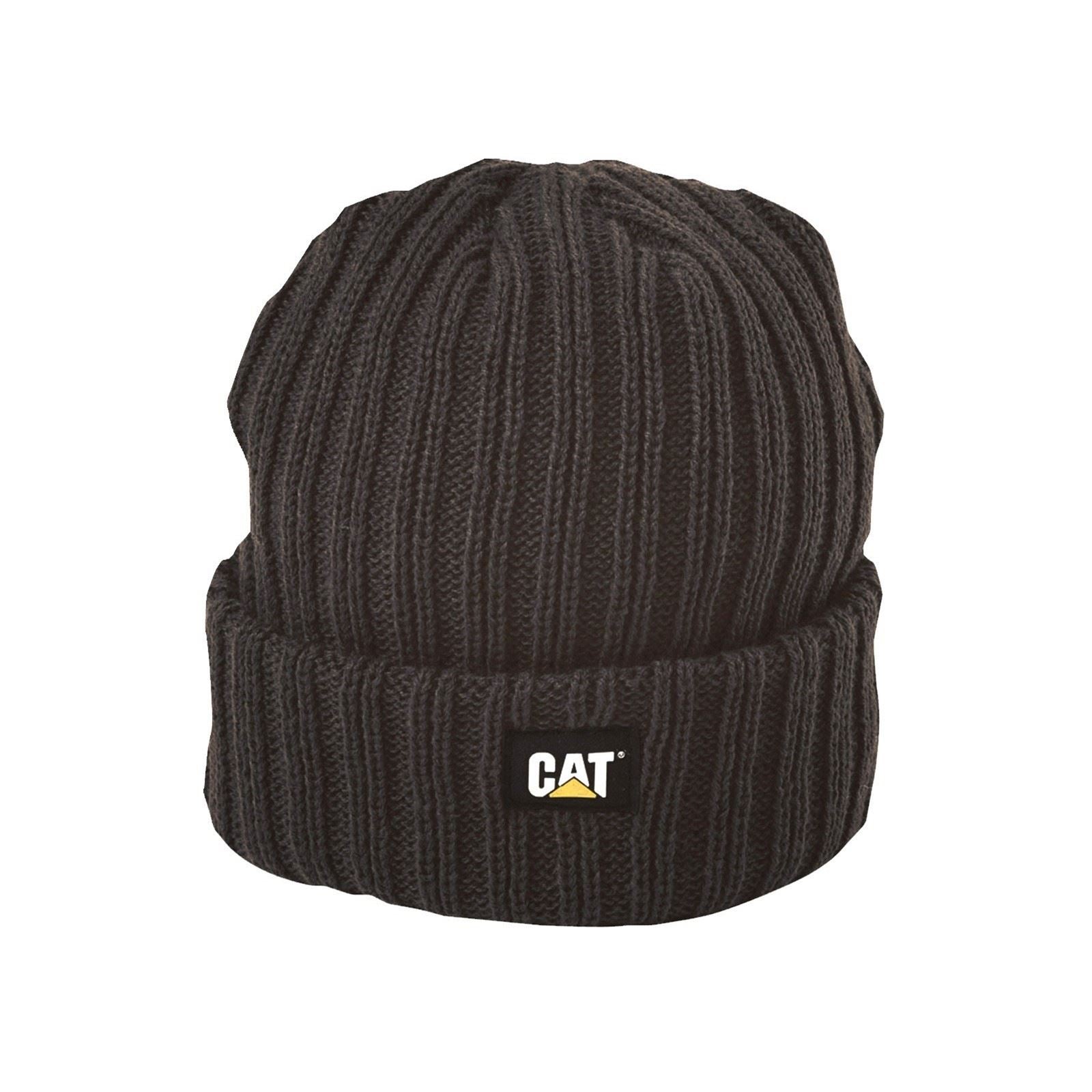 Caterpillar Rib Watch Unisex Adults Black Beanie Hat