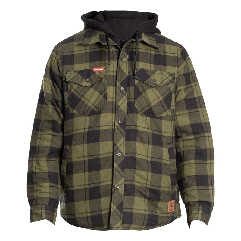 Hard Yakka Quilted Flannel Shacket Men's Green Shirt Jacket