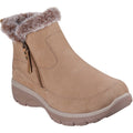 Skechers Easy Going Cool Zip! Leather Women's Tan Winter Ankle Boots