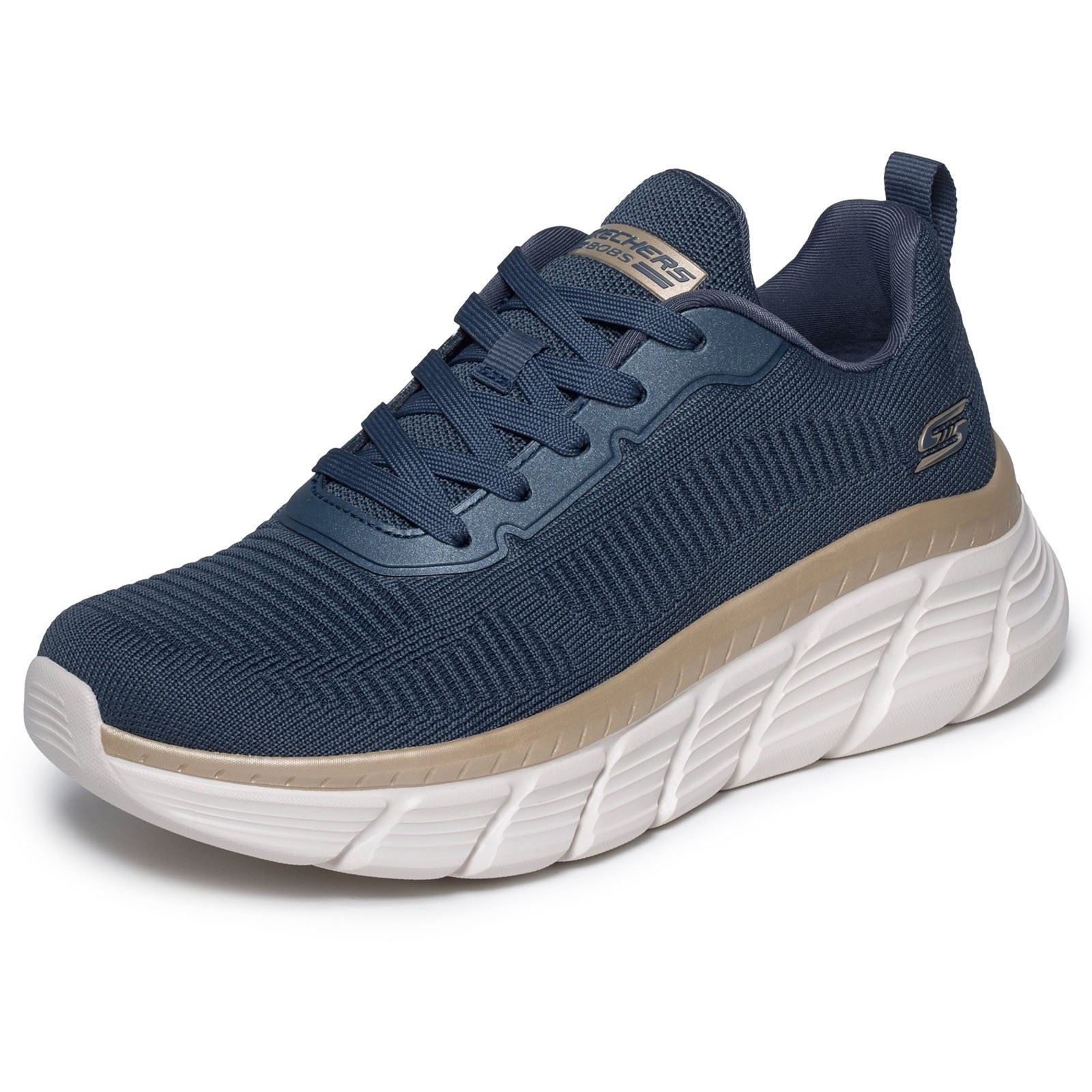 Skechers Bobs B Flex Hi Flying Textile Women's Navy/Gold Sneakers