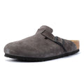 Birkenstock Boston Suede Velvet Grey Clogs