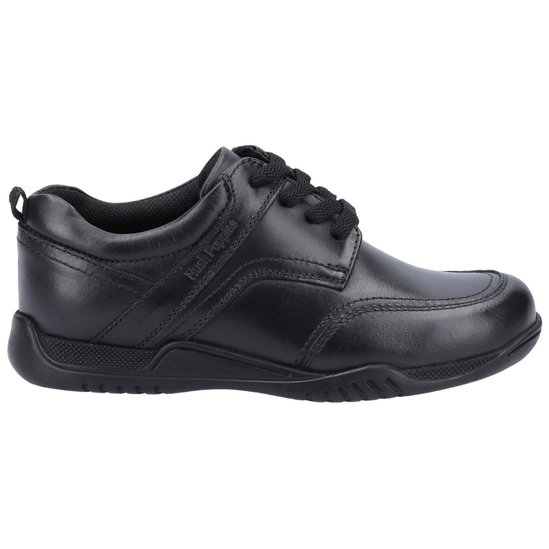 Hush Puppies Harvey Junior Boys Black Leather Lace-Up Shoes