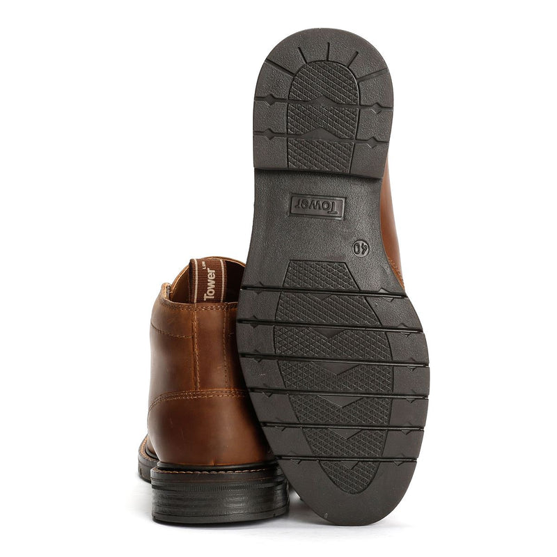 Tower London Armour Lace Up Leather Men's Brown Boots