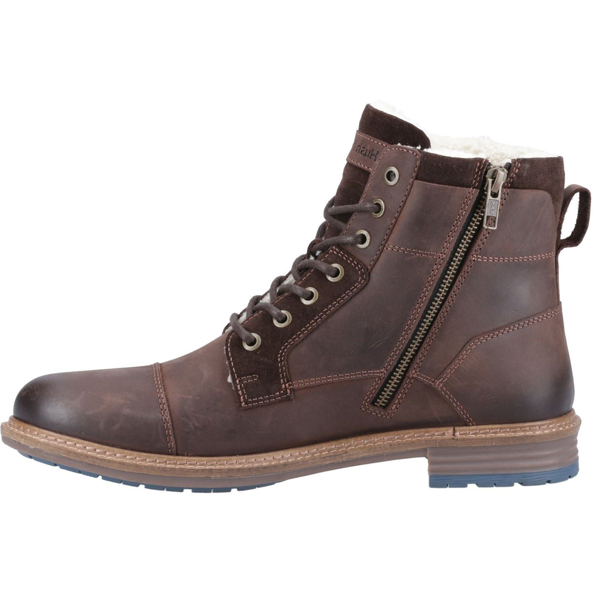 Hush Puppies Jordan Leather Men's Brown Ankle Boots