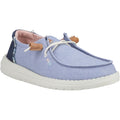 HEYDUDE Wendy Chambray Boho 100% Cotton Women's Blue Loafers