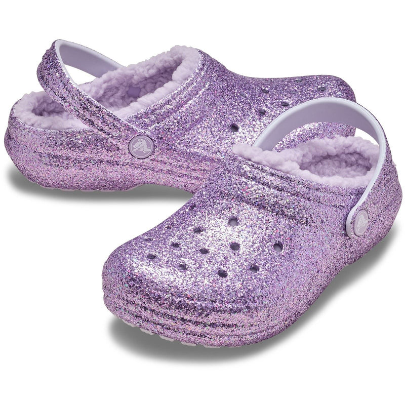 Crocs Classic Lined Clog Thermoplastic Kid's Purple Moon Clogs