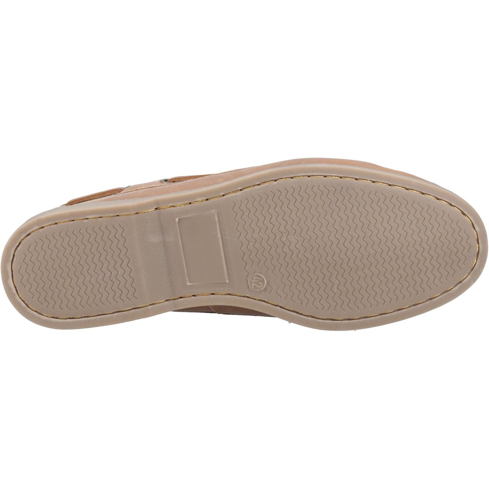 Hush Puppies Wilson Leather Men's Tan Boat Shoes