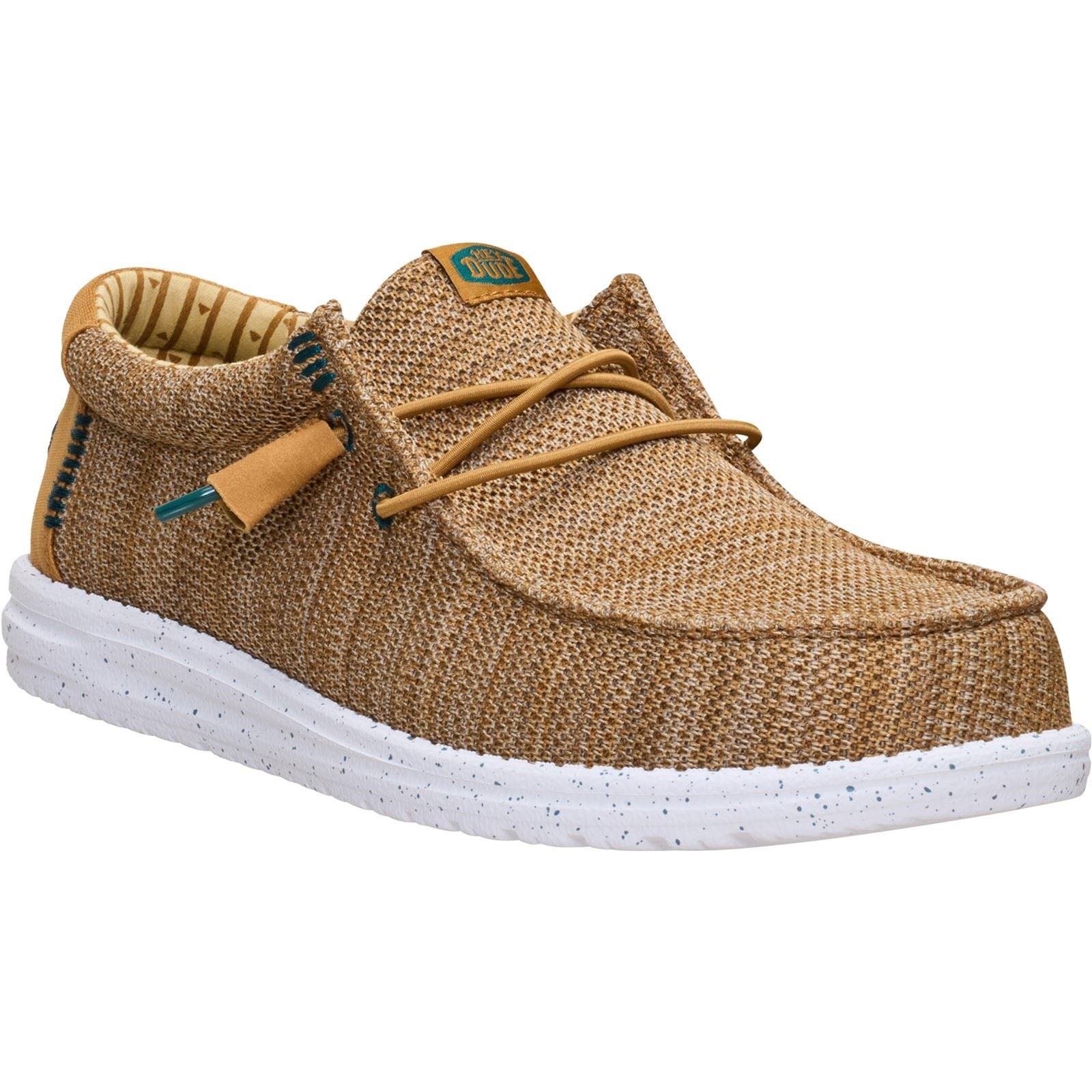 HEYDUDE Wally Stretch Sox Polyester Men's Bone Brown/Multi Loafers