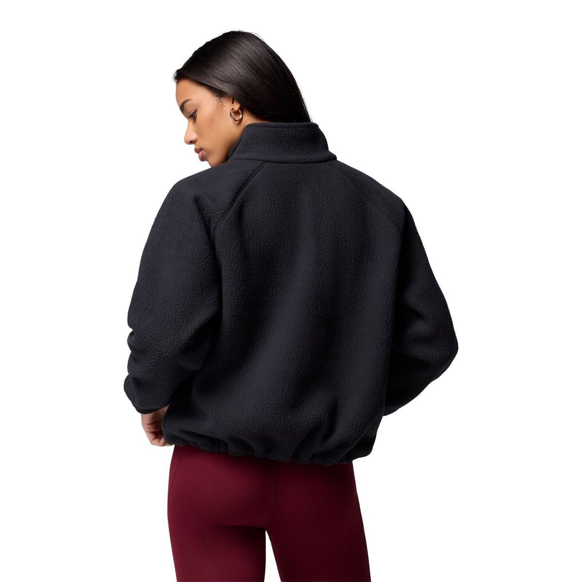 Columbia Jasper Ridge Pebbled Fleece Half Snap Polyester Women's Black Fleece Pullover